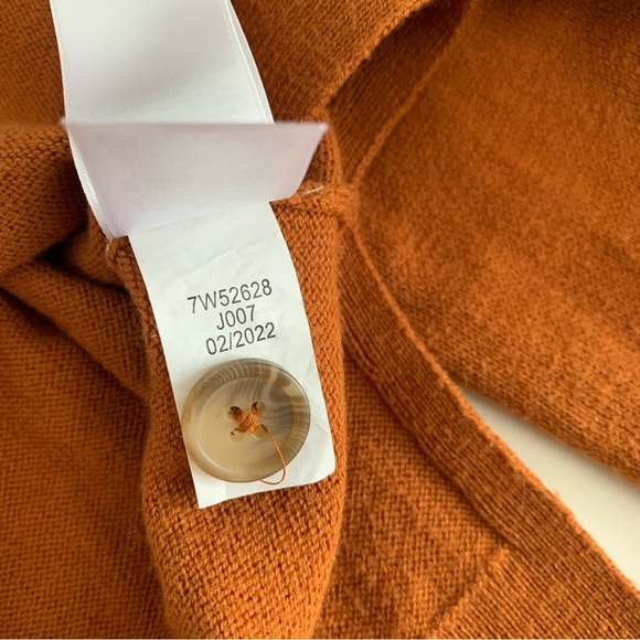Lucky Brand Burnt Orange Oversized V-Neck Button Cardigan Sweater Small - Picture 15 of 16